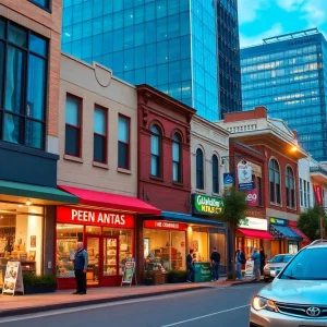 Bustling scene of Atlanta small businesses