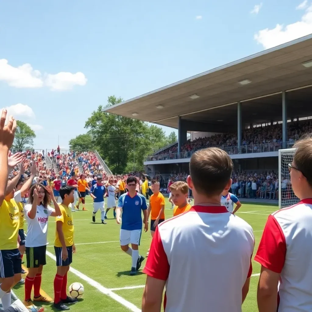 Soccer tournament atmosphere at the Beer City Cup in Savannah