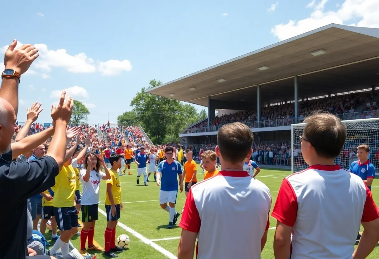 Soccer tournament atmosphere at the Beer City Cup in Savannah