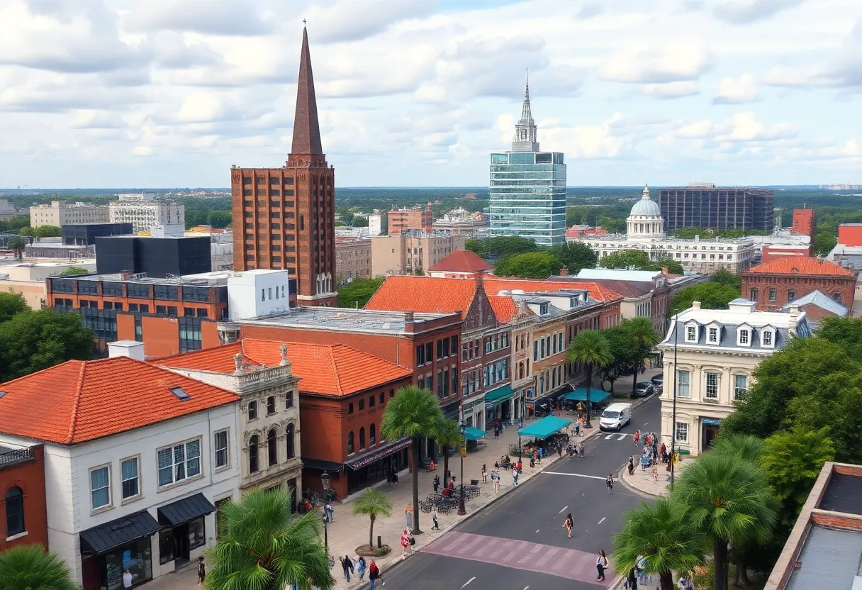 Cityscape of Savannah focusing on community and economic development