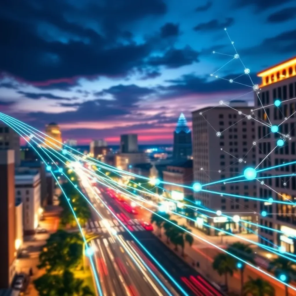 Vibrant Savannah cityscape symbolizing high-speed internet