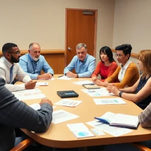 School board members discussing homestead exemption