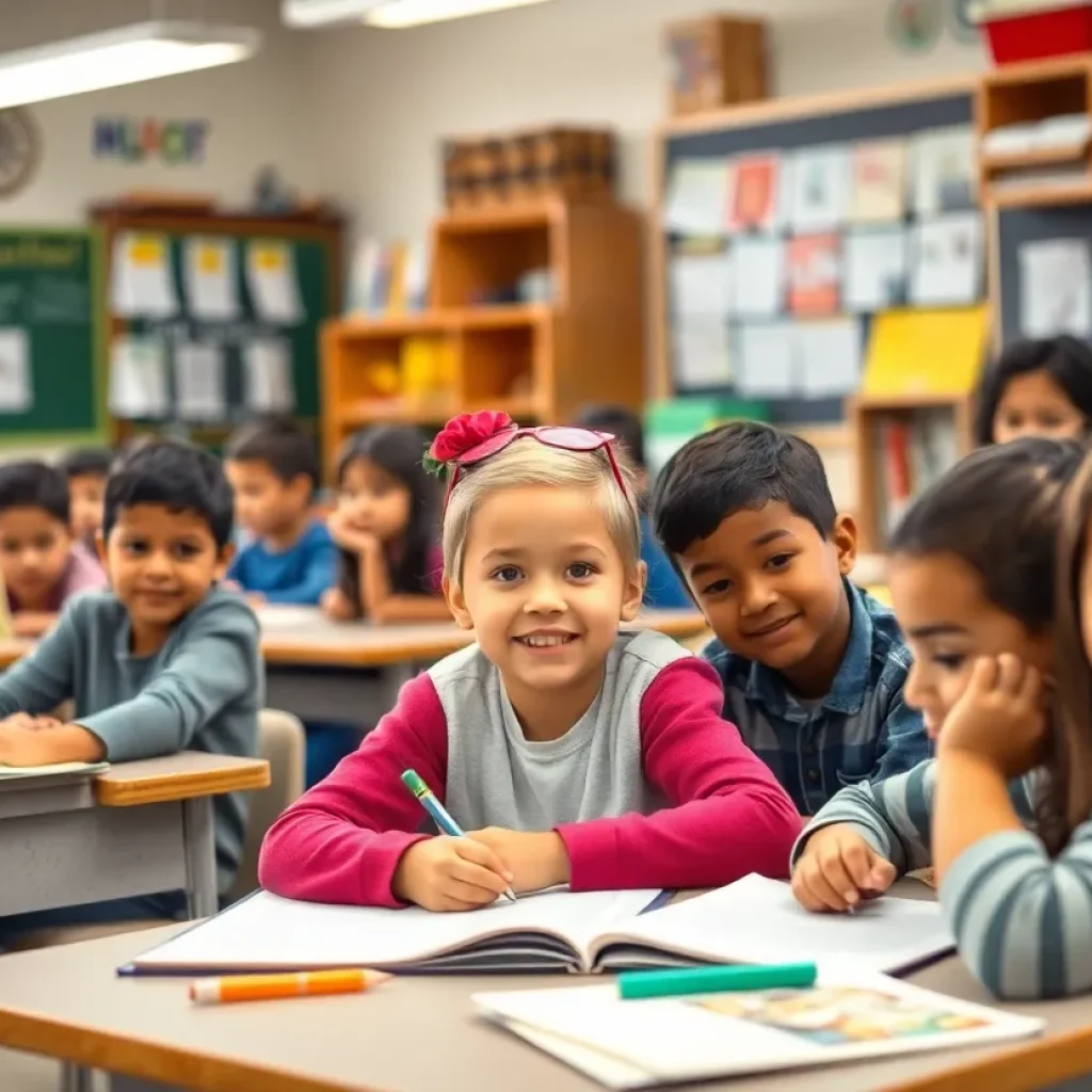 Students actively participating in a classroom setting in Savannah.