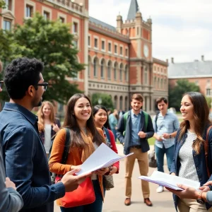 Students engaging on the Savannah State University campus