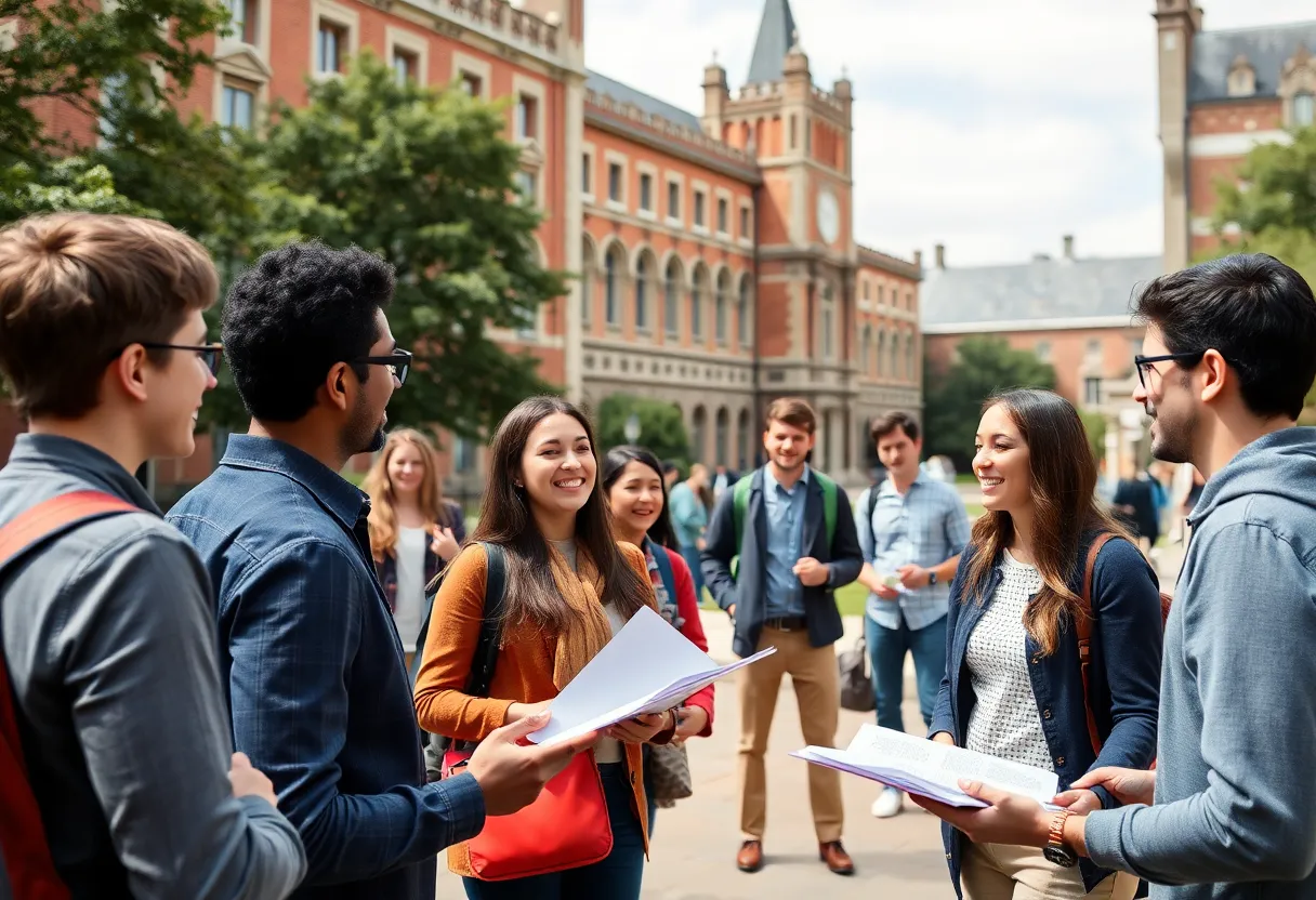Students engaging on the Savannah State University campus
