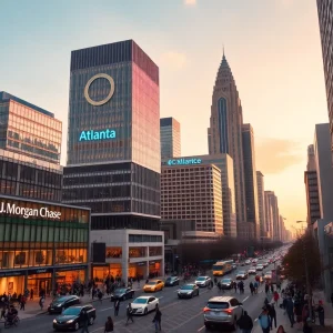 Atlanta city skyline showcasing JPMorgan Chase's growing presence