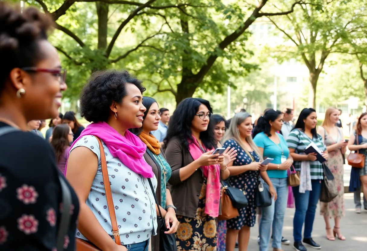 Community event celebrating women's achievements in Savannah.