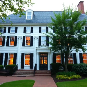 Exterior view of the Davenport House Museum in Savannah, Georgia