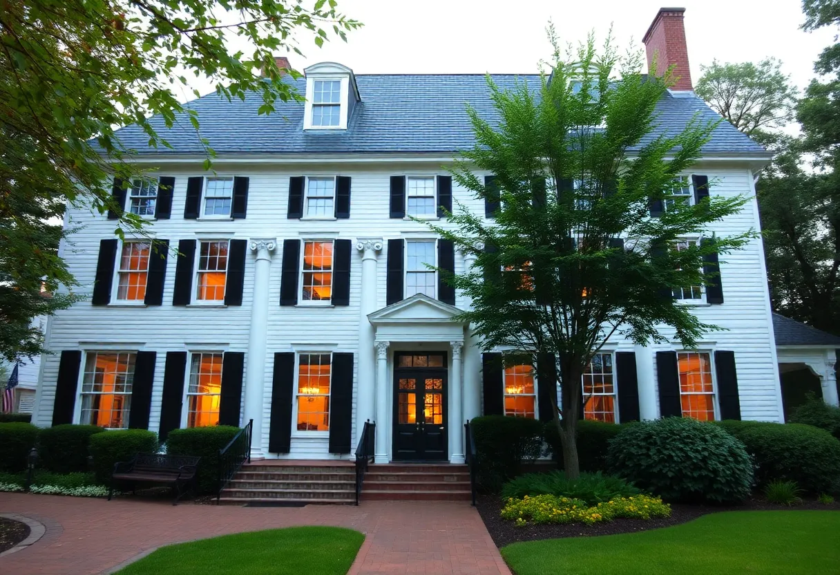 Exterior view of the Davenport House Museum in Savannah, Georgia