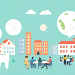 Illustration depicting challenges of dental care accessibility in Savannah.