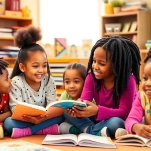 Classroom environment showing children engaged in learning activities