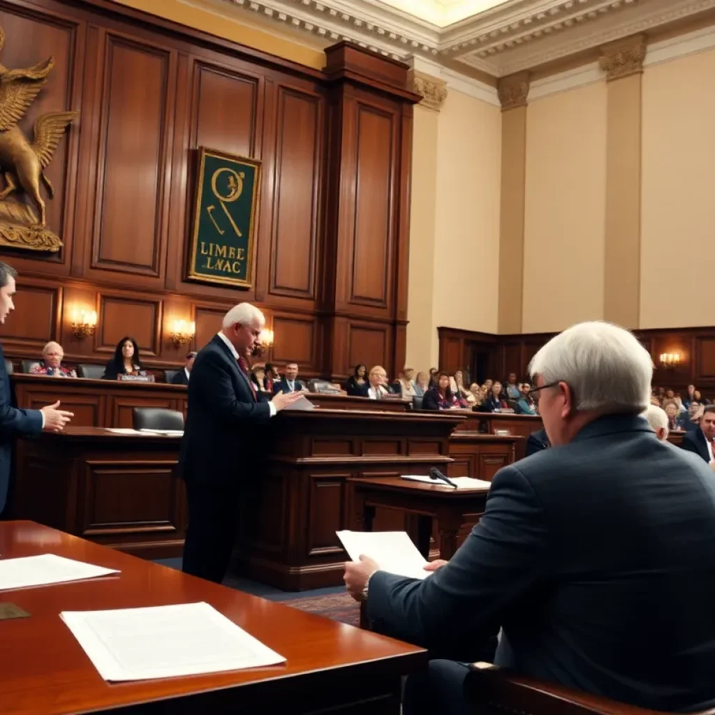 Officials discussing legal fee bill in Georgia Senate