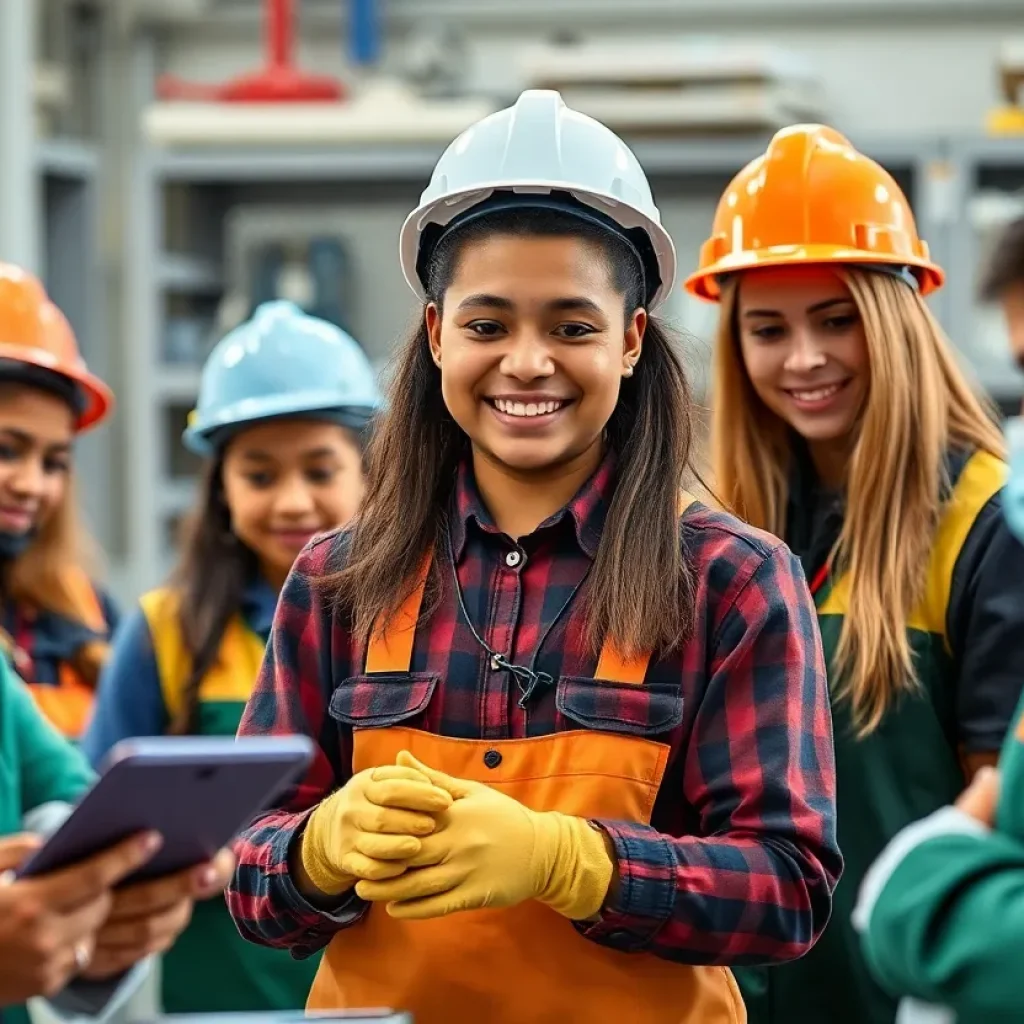 A collage of students and professionals in diverse high demand careers in Georgia