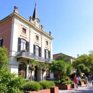 Community members engaging with historic buildings in Savannah