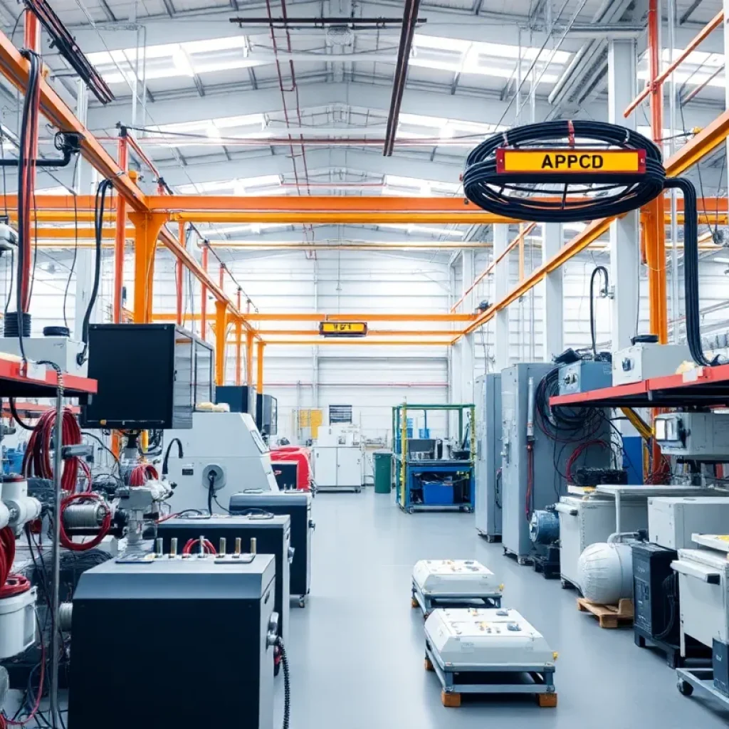 A manufacturing plant for electrical products