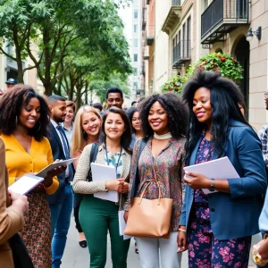Diverse group of professionals collaborating in Savannah