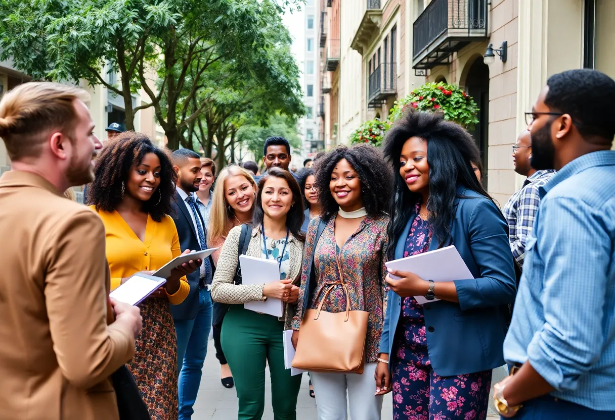 Diverse group of professionals collaborating in Savannah