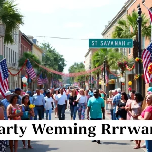 Community gathering in Savannah for a street renaming ceremony