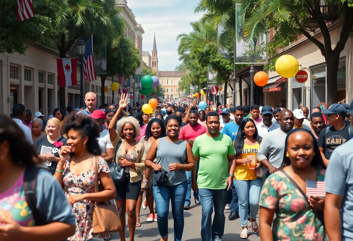 People enjoying community events in Savannah