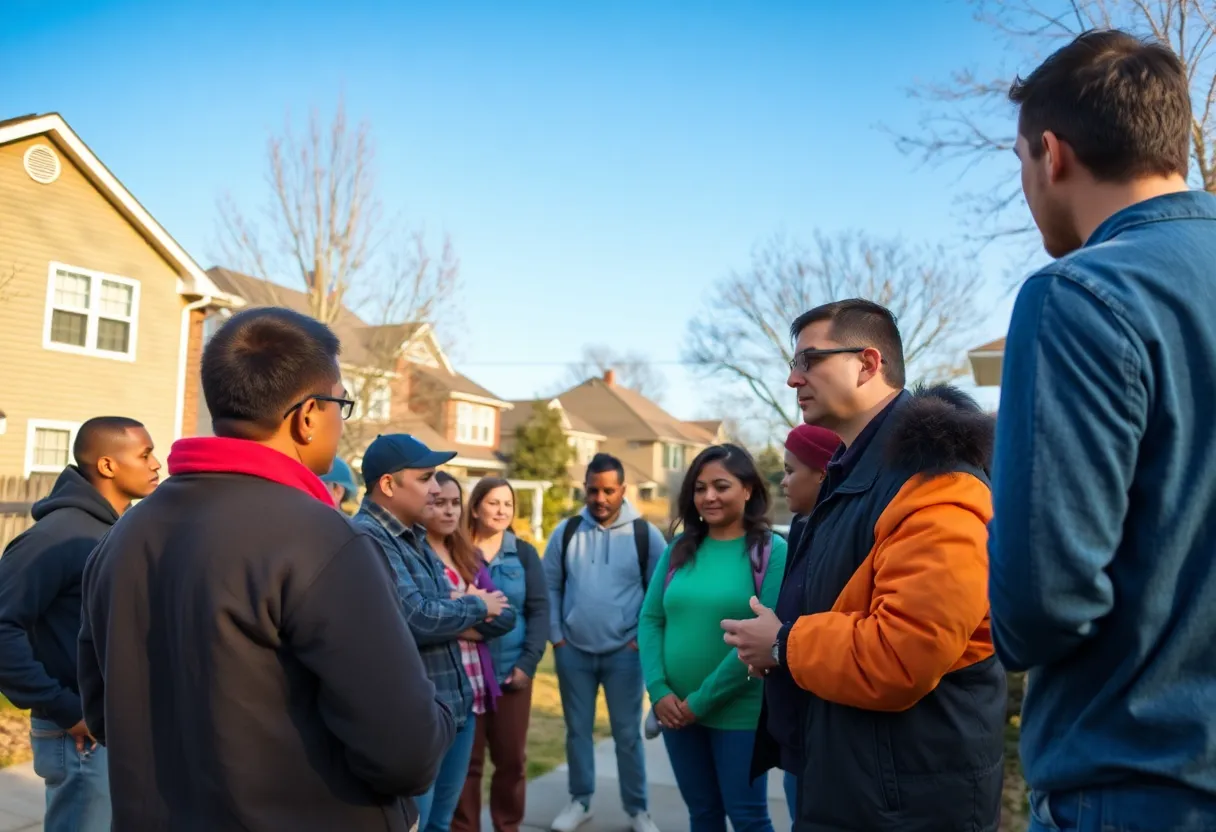 Residents of Savannah discussing crime awareness