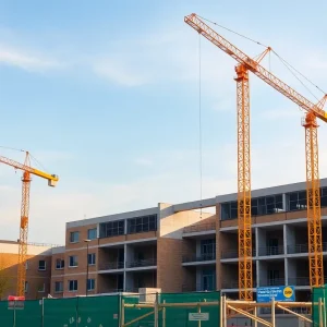 Construction site for a new school in Savannah