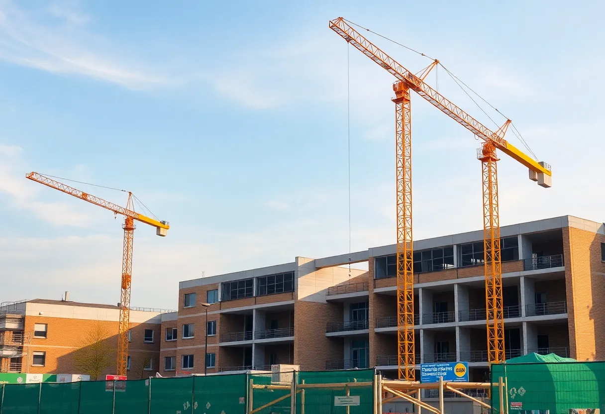 Construction site for a new school in Savannah