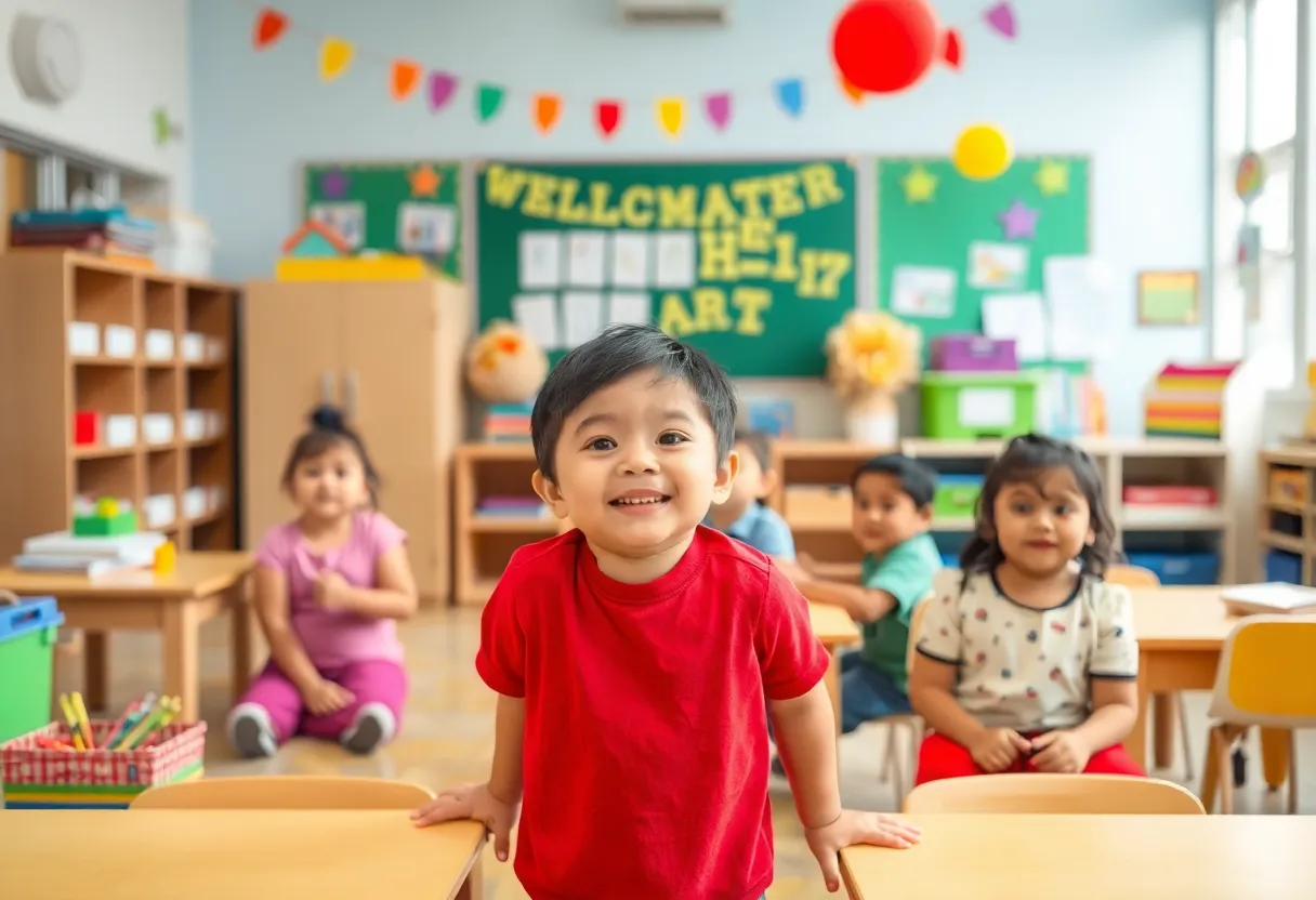 Classroom setup for Savannah kindergarten orientation