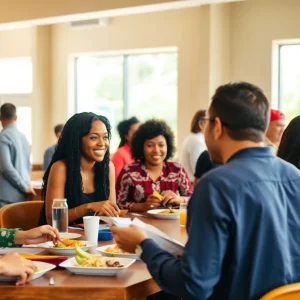 Community members attending a luncheon focused on storytelling in Savannah.