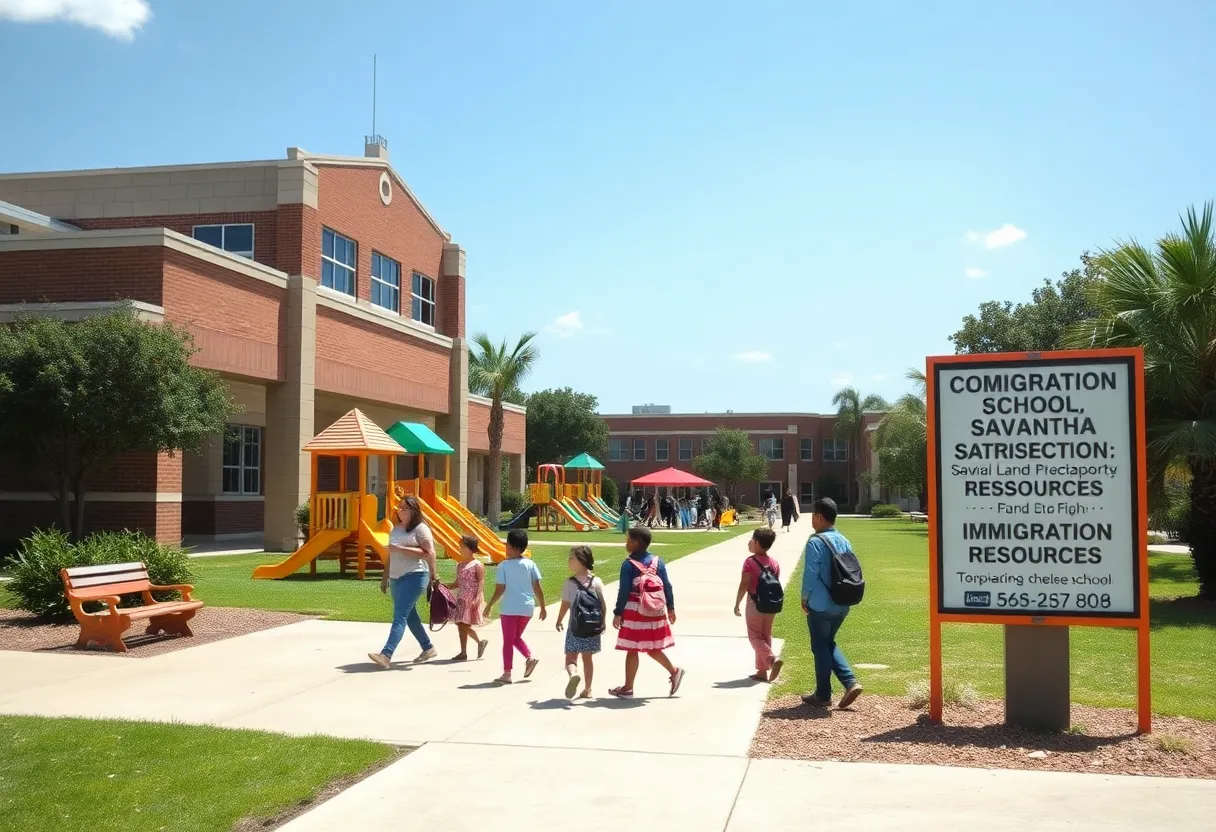 Families and students at a Savannah school