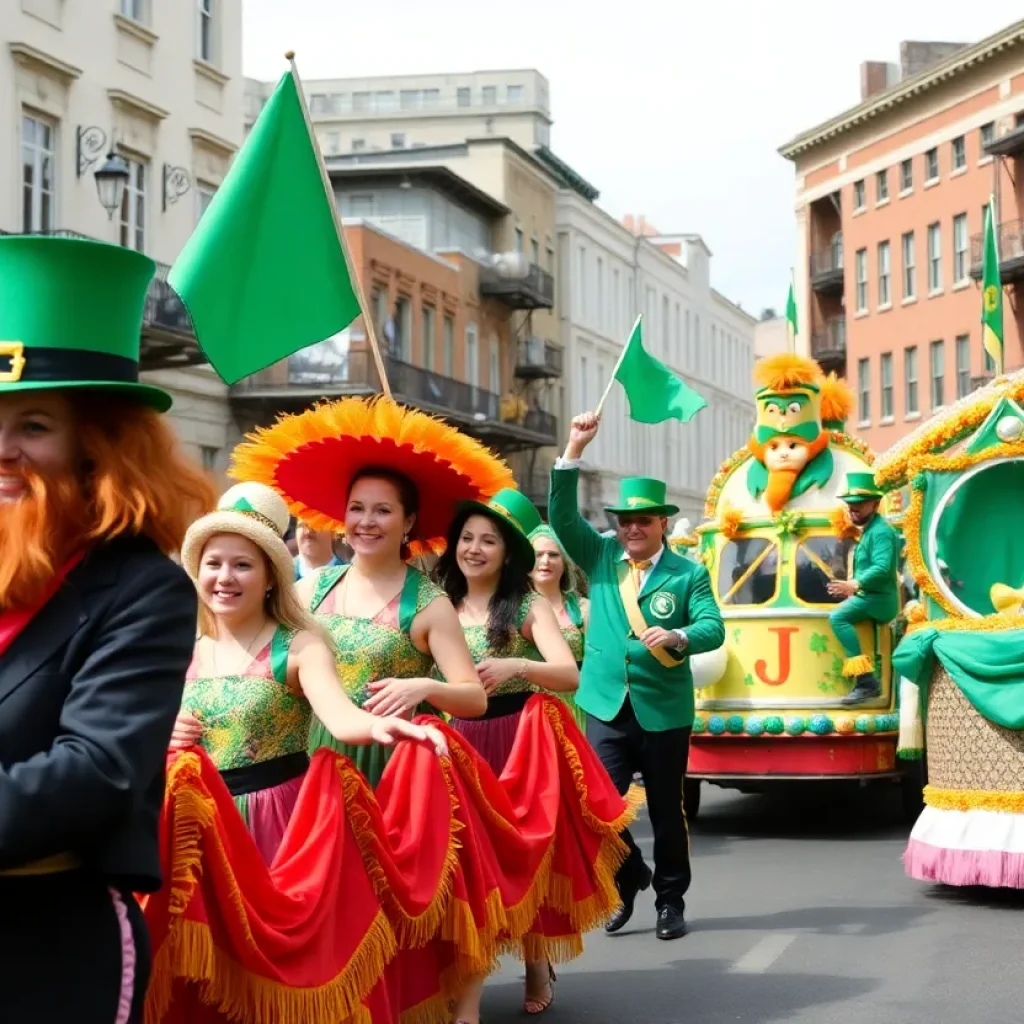 Crowd enjoying the 201st St. Patrick's Day Parade in Savannah
