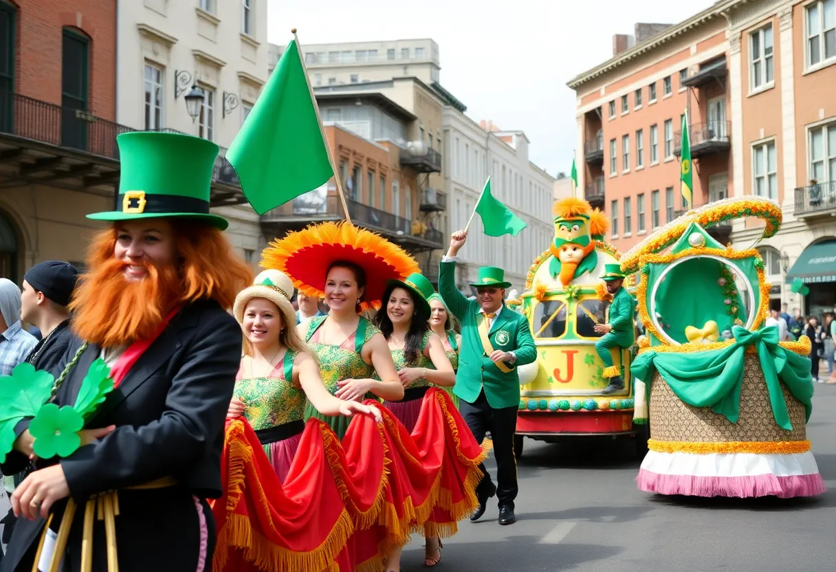Crowd enjoying the 201st St. Patrick's Day Parade in Savannah