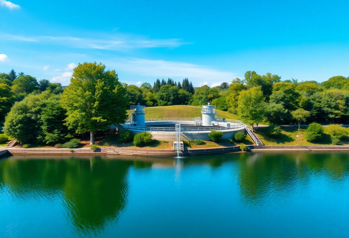 A view of Savannah's water treatment plant emphasizing water supply sustainability.