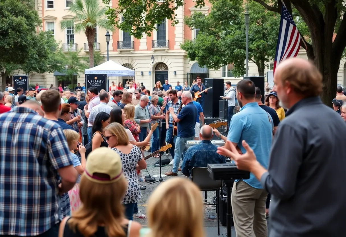 Crowd enjoying diverse performances at Savannah Music Festival 2025