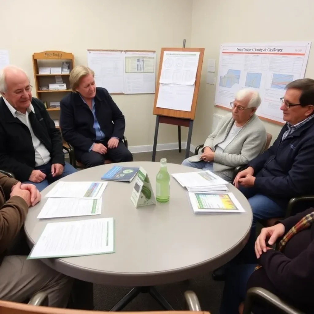 Seniors discussing concerns about Social Security office closures