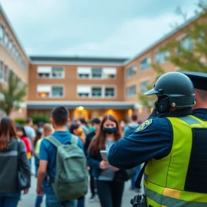 Police presence during lockdown at Southwest Middle School in Savannah