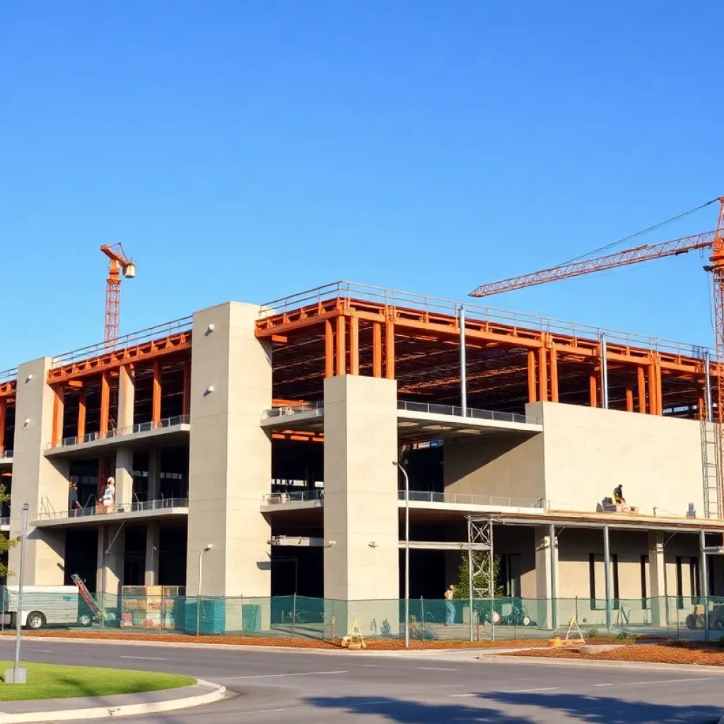 Construction site of Southwire's distribution center in Bremen, Georgia.