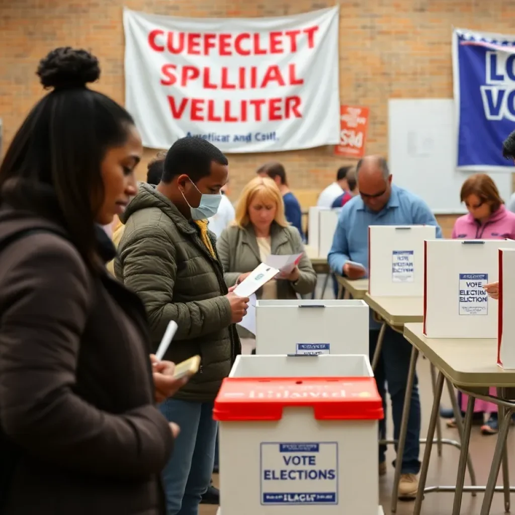 Voters casting their ballots during special elections in Georgia