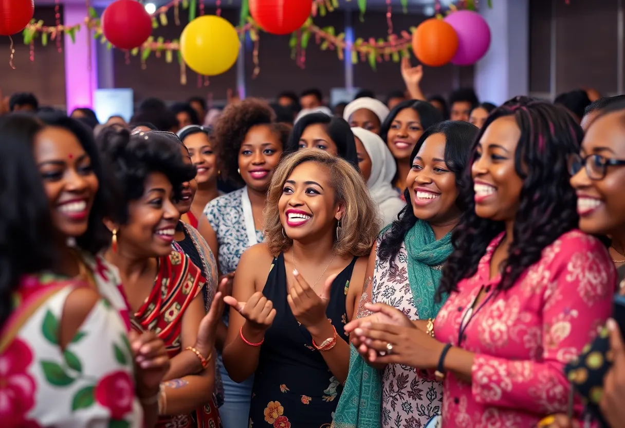Celebration of Women Who Rule event in Savannah with attendees enjoying the atmosphere.