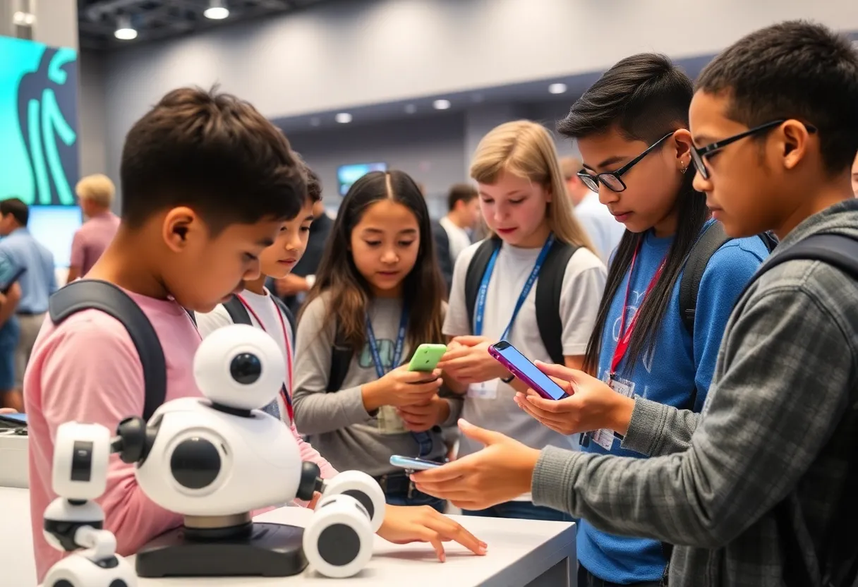 Students engaging in hands-on learning at the 3rd Annual BIG Tide Summit in Savannah.