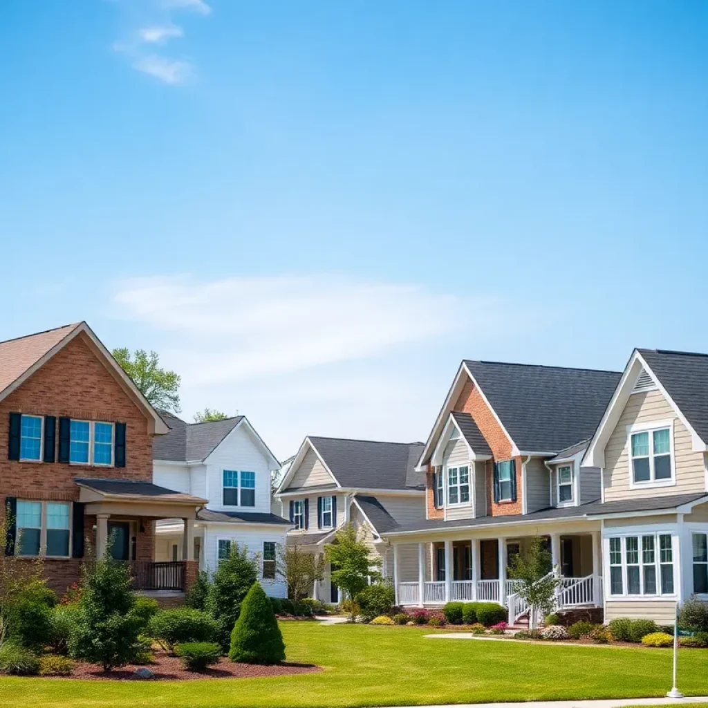 Scenic view of Georgia suburban homes