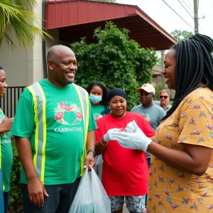 Community members in Atlanta helping each other recover after Hurricane Helene.