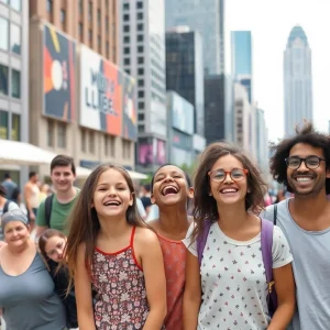 Families in Atlanta enjoying time together in the city after tax cuts