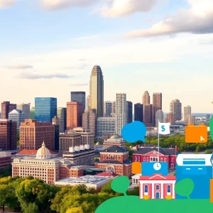 Atlanta skyline with educational symbols representing the 2026 budget.
