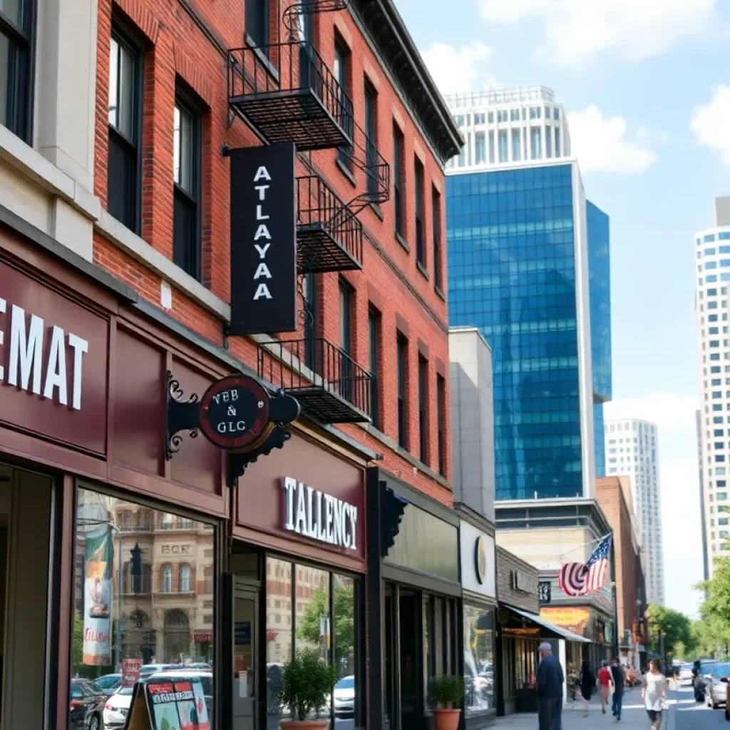 View of small businesses in Atlanta