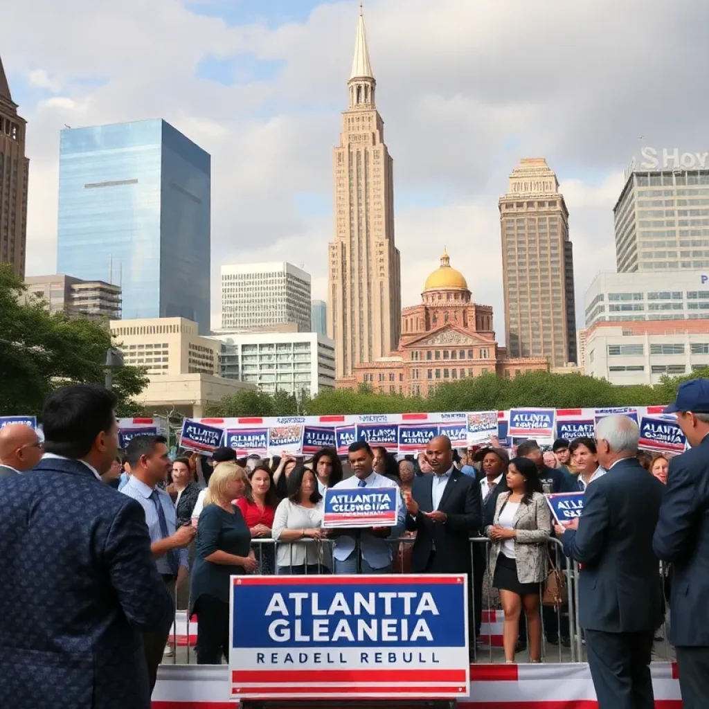Diverse political campaign setting in Georgia