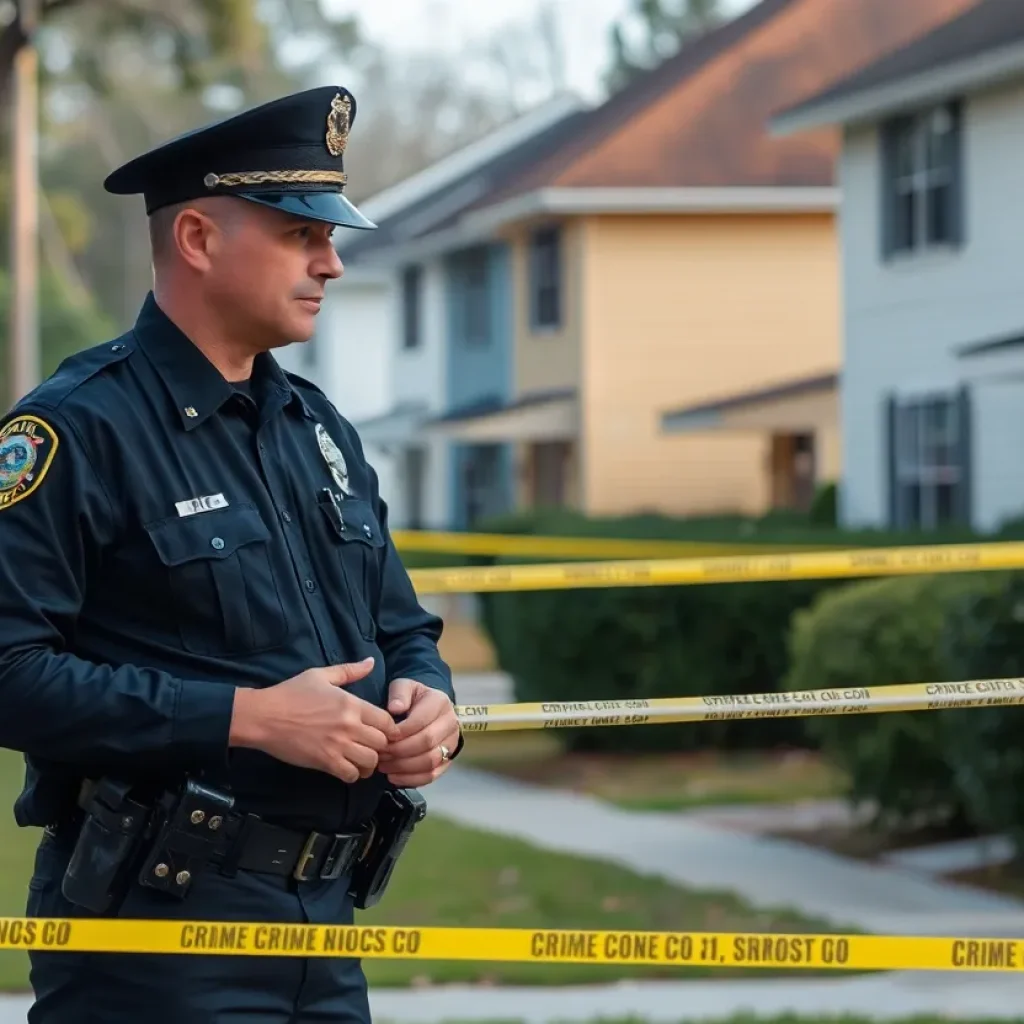 Police at an arson crime scene in Chatham County