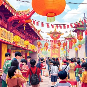 Festival scene showcasing cultural performances and food vendors at Savannah's Echoes of the East Festival
