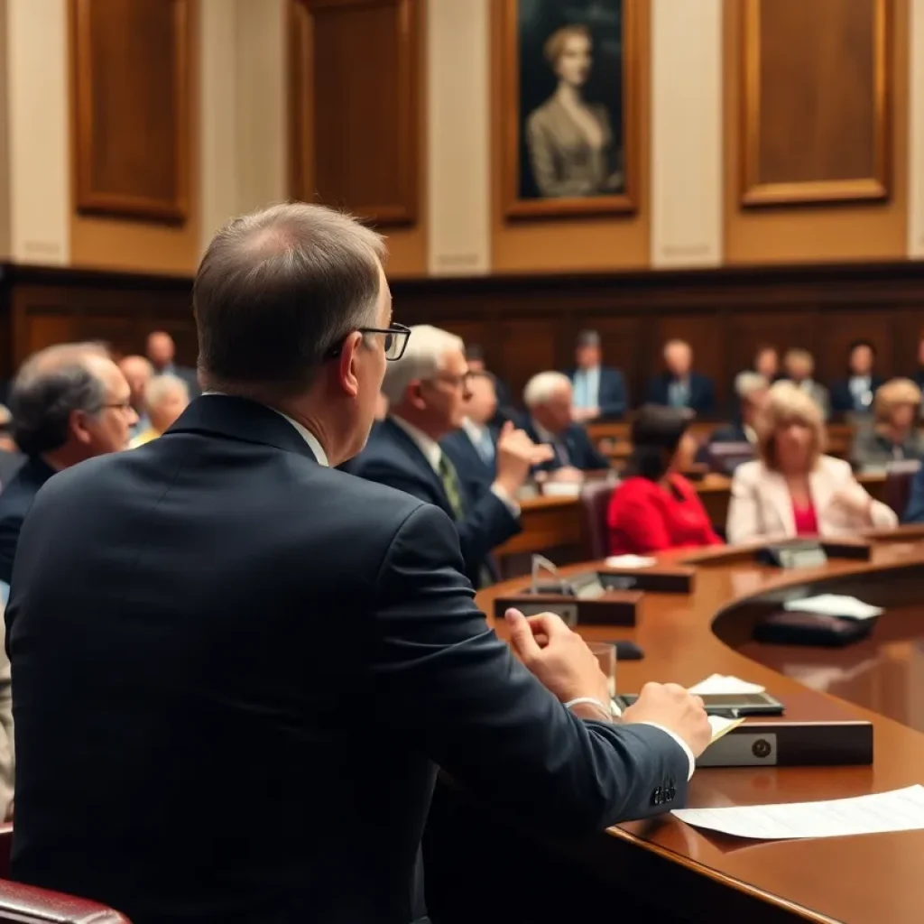 Lawmakers discussing tort reform legislation in Georgia