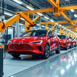 Interior view of Hyundai's new electric vehicle factory in Ellabell, Georgia