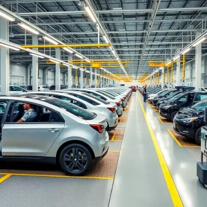 Hyundai Savannah electric vehicle production line